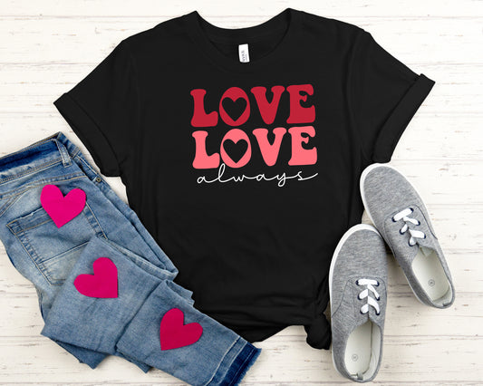 Retro Love Love Always Valentine's Day Sights Ink T-Shirt