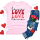 Retro Love Love Love Valentine Sights Ink T-Shirt