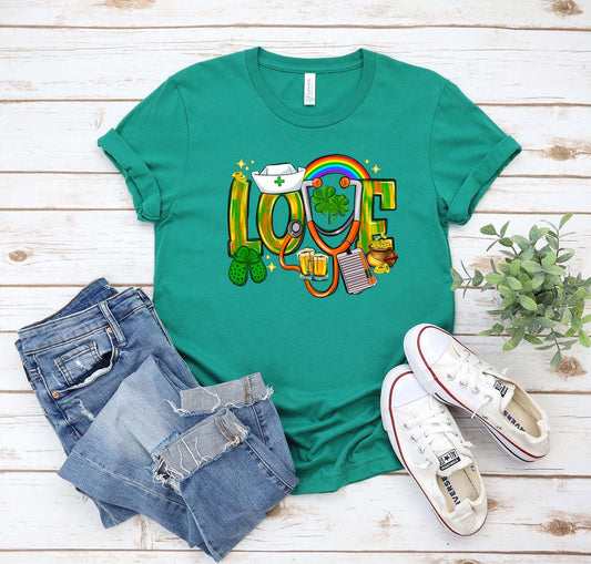 Love Nurse St. Patricks Day Tshirt