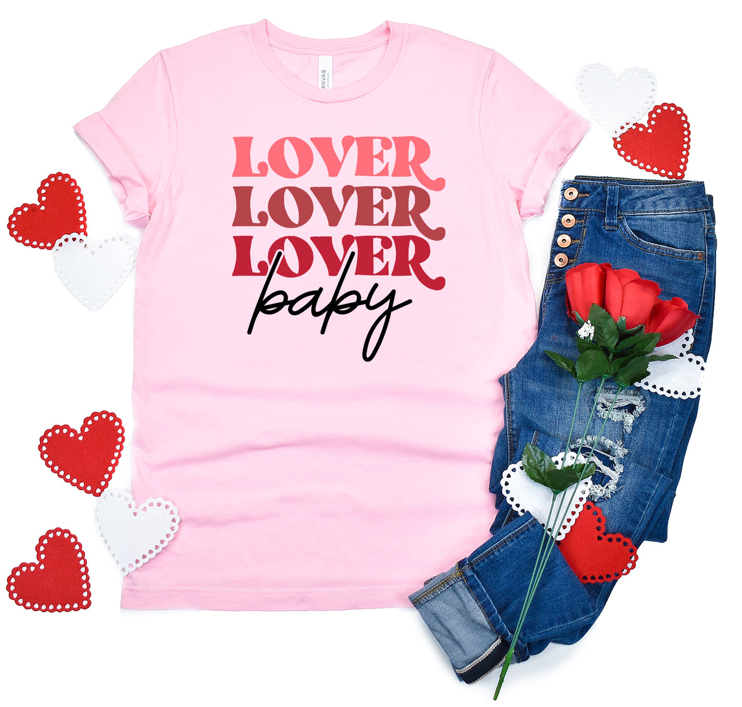 Retro Lover Baby Valentine's Day Sights Ink T-Shirt