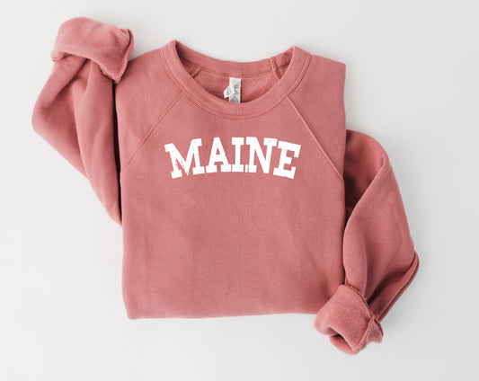 Maine State Bella & Canvas Crewneck Sweatshirt