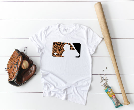 Leopard Print Baseball Sights Ink Graphic Tee