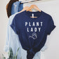 Plant Lady with Watering Can Gardening Sights Ink Graphic Tee