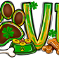 Love Dog Paw St. Patricks Day Transfer