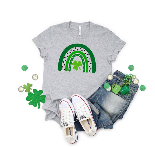 Green Rainbow Shamrock St. Patricks Day Tshirt