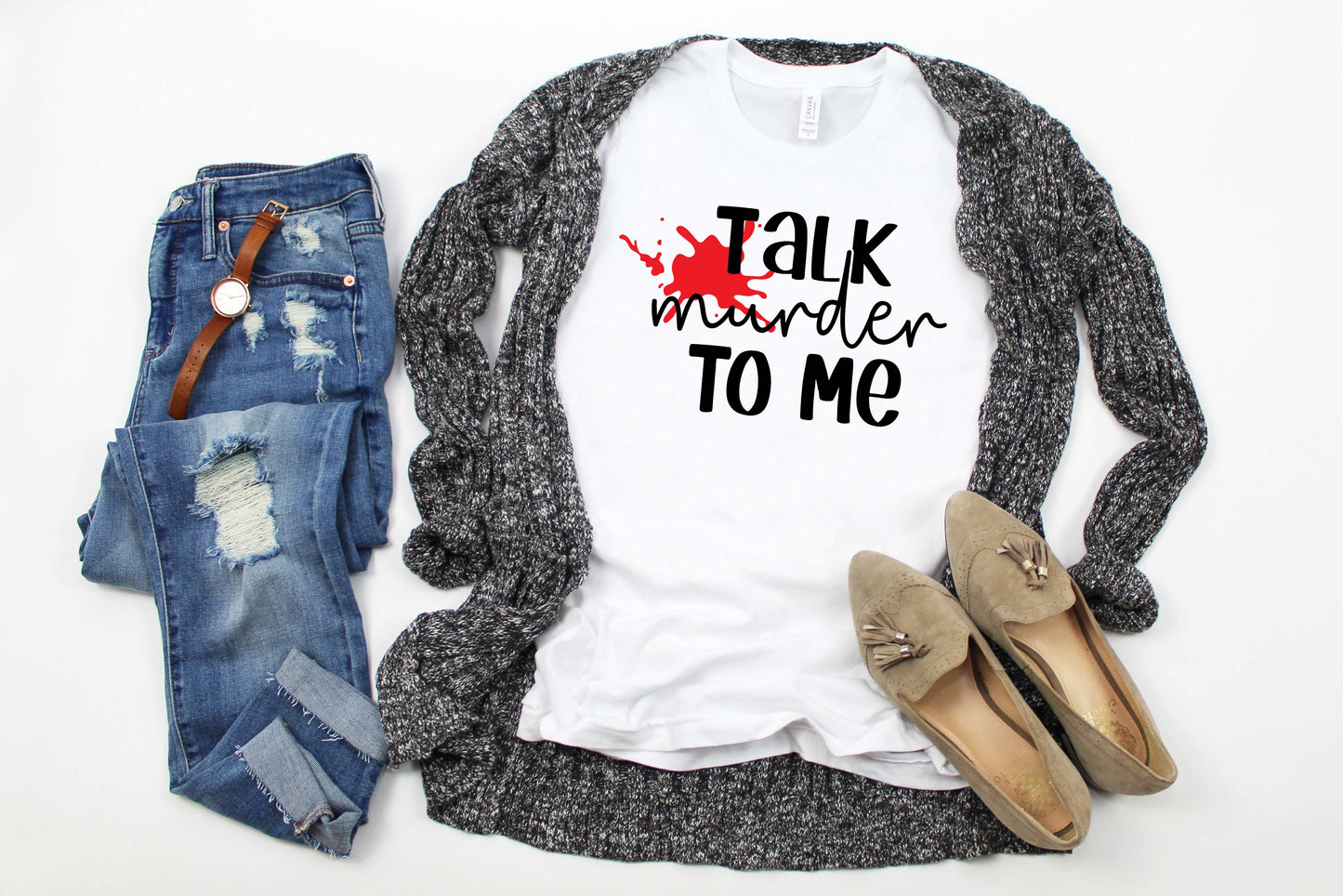 Talk Murder To Me Sights Ink Graphic Tee