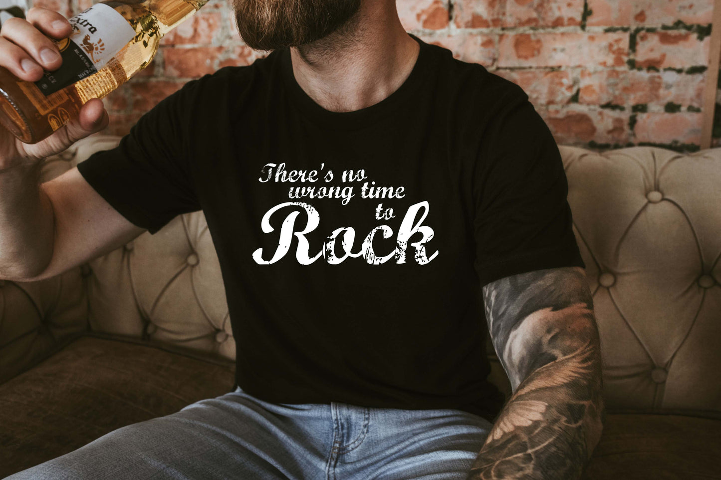 There's No Wrong Time To Rock Sights Ink Graphic Tee