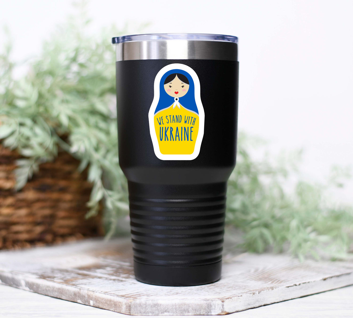 We Stand With Ukraine Nesting Doll Sticker