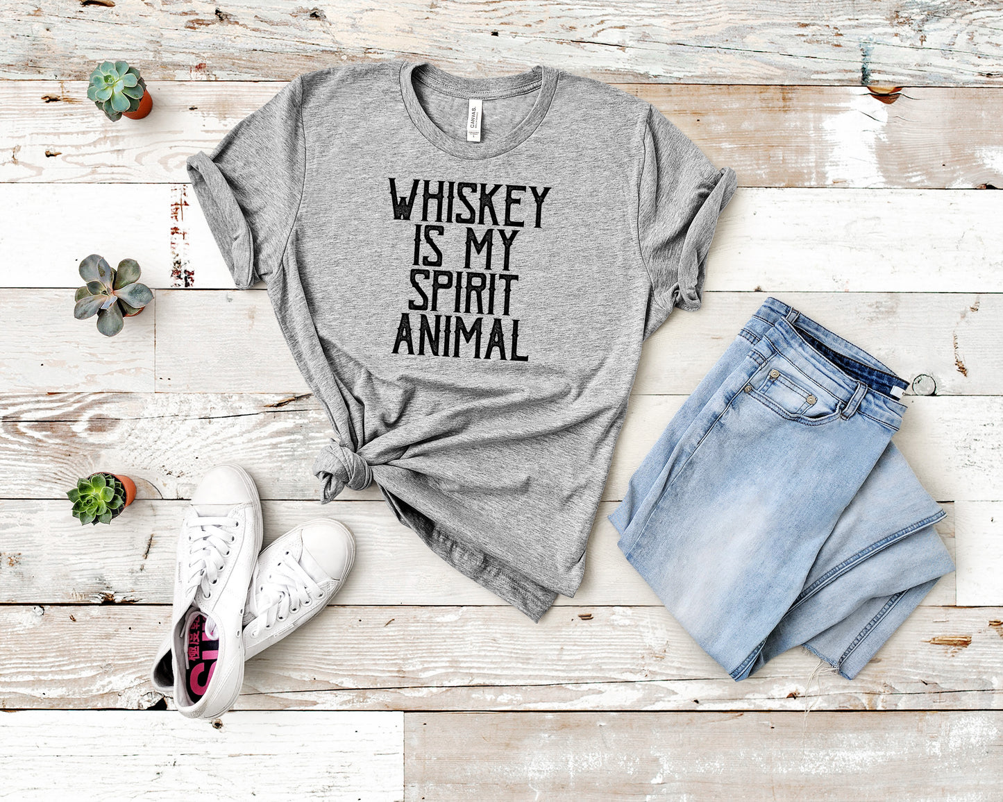 Whiskey Is My Spirit Animal Sights Ink Graphic Tee