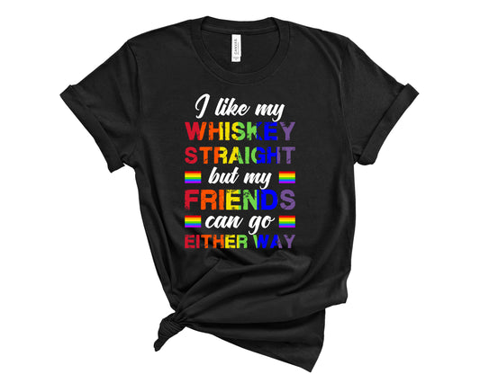 I Like My Whiskey Straight Sights Ink Graphic Tee