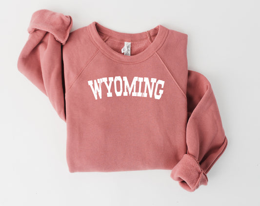 Wyoming State Bella & Canvas Crewneck Sweatshirt